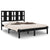 Bed Frame without Mattress Black 135x190 cm Solid Wood