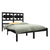 Bed Frame without Mattress Black 135x190 cm Solid Wood