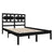 Bed Frame without Mattress Black 135x190 cm Solid Wood