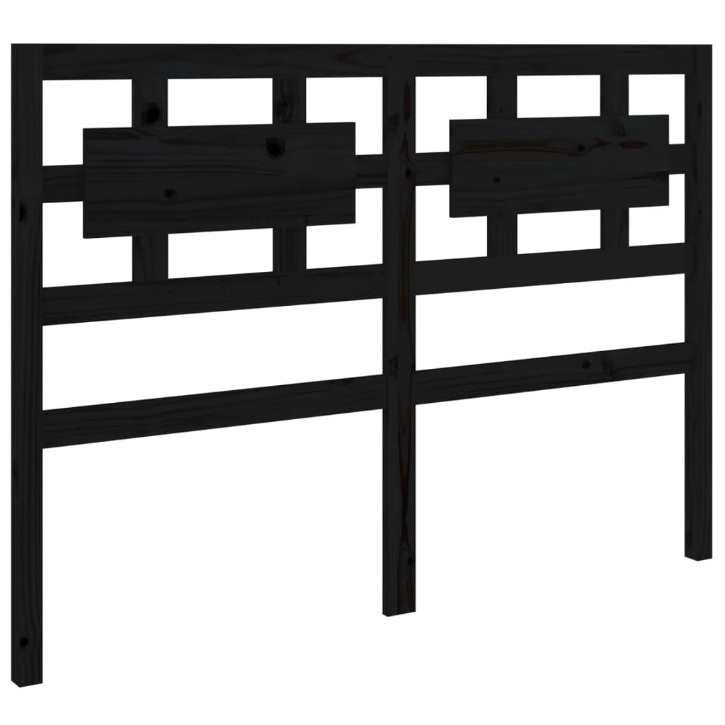 Bed Frame without Mattress Black 135x190 cm Solid Wood