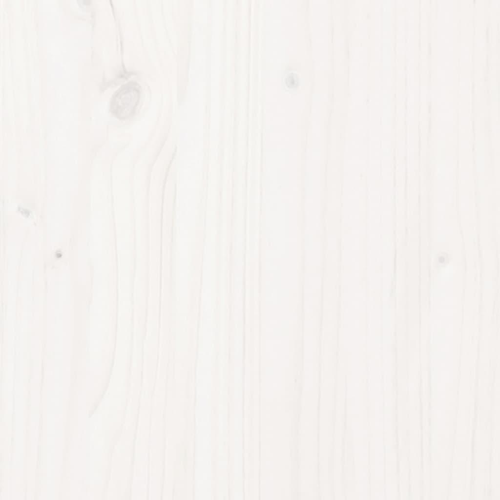 Bed Frame without Mattress White Solid Wood 135x190 cm