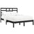 Bed Frame without Mattress Black Solid Wood 135x190 cm
