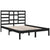 Bed Frame without Mattress Black Solid Wood 135x190 cm