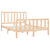 Bed Frame without Mattress 150x200 cm Solid Wood Pine