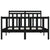Bed Frame without Mattress Black Solid Wood Pine 150x200 cm