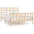 Bed Frame without Mattress 150x200 cm Solid Wood