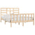 Bed Frame without Mattress 150x200 cm Solid Wood