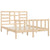 Bed Frame without Mattress 150x200 cm Solid Wood