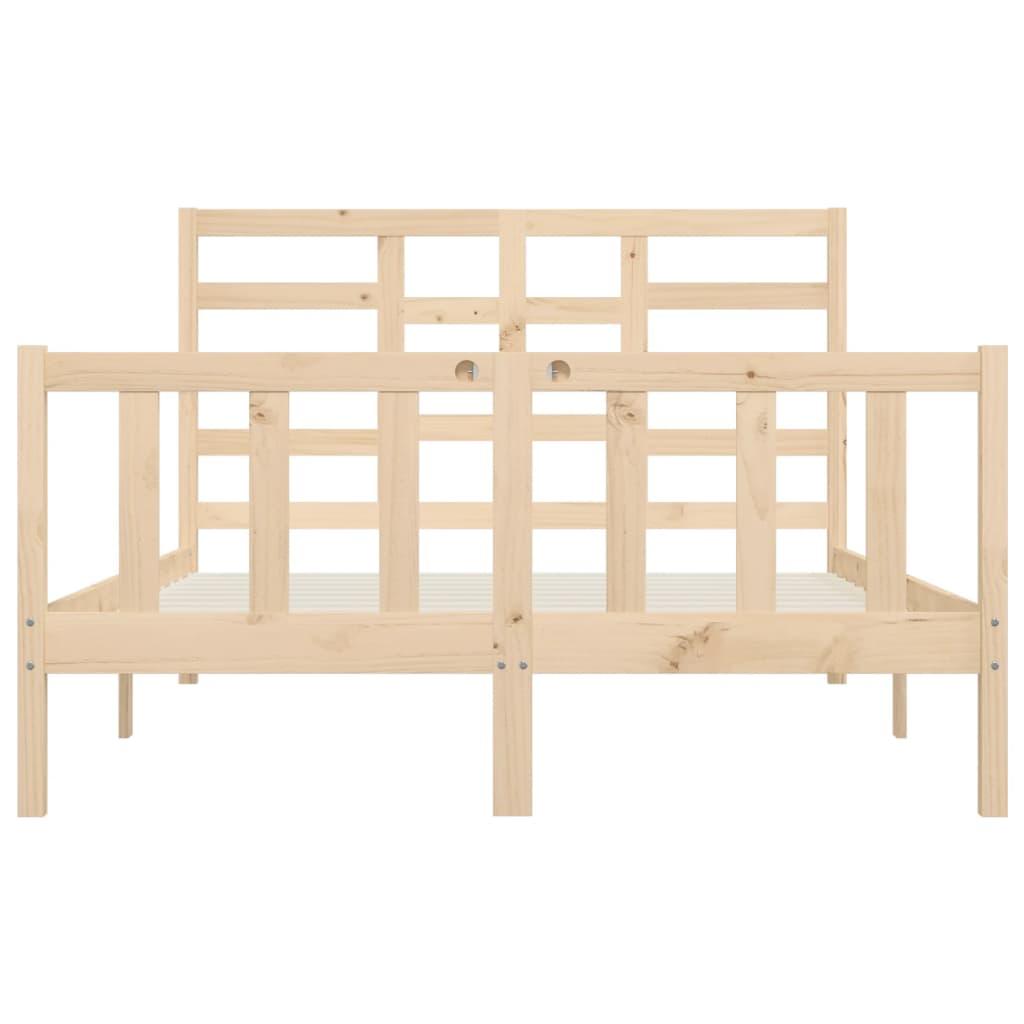 Bed Frame without Mattress 150x200 cm Solid Wood