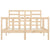 Bed Frame without Mattress 150x200 cm Solid Wood