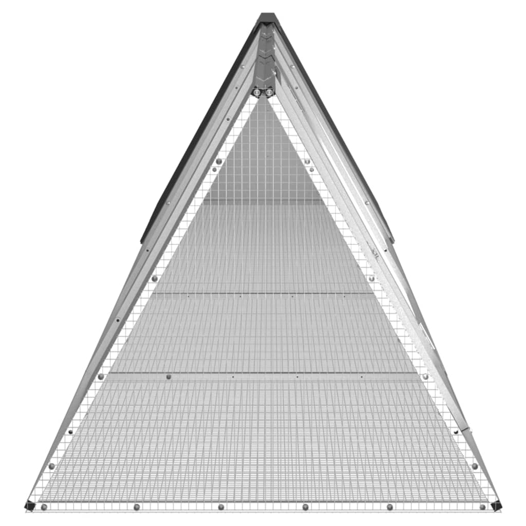 Rabbit Cage Anthracite 403.5x80.5x71 cm Galvanised Steel