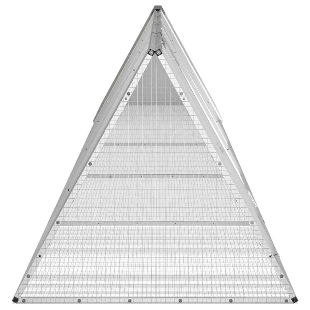 Rabbit Cage Grey 504.5x80.5x71 cm Galvanised Steel