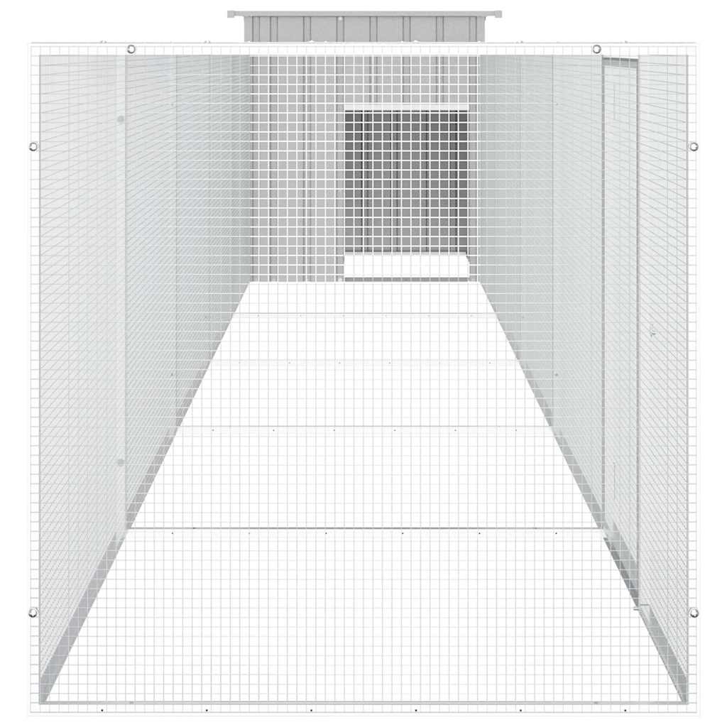 Chicken Cage Grey 600x91x100 cm Galvanised Steel