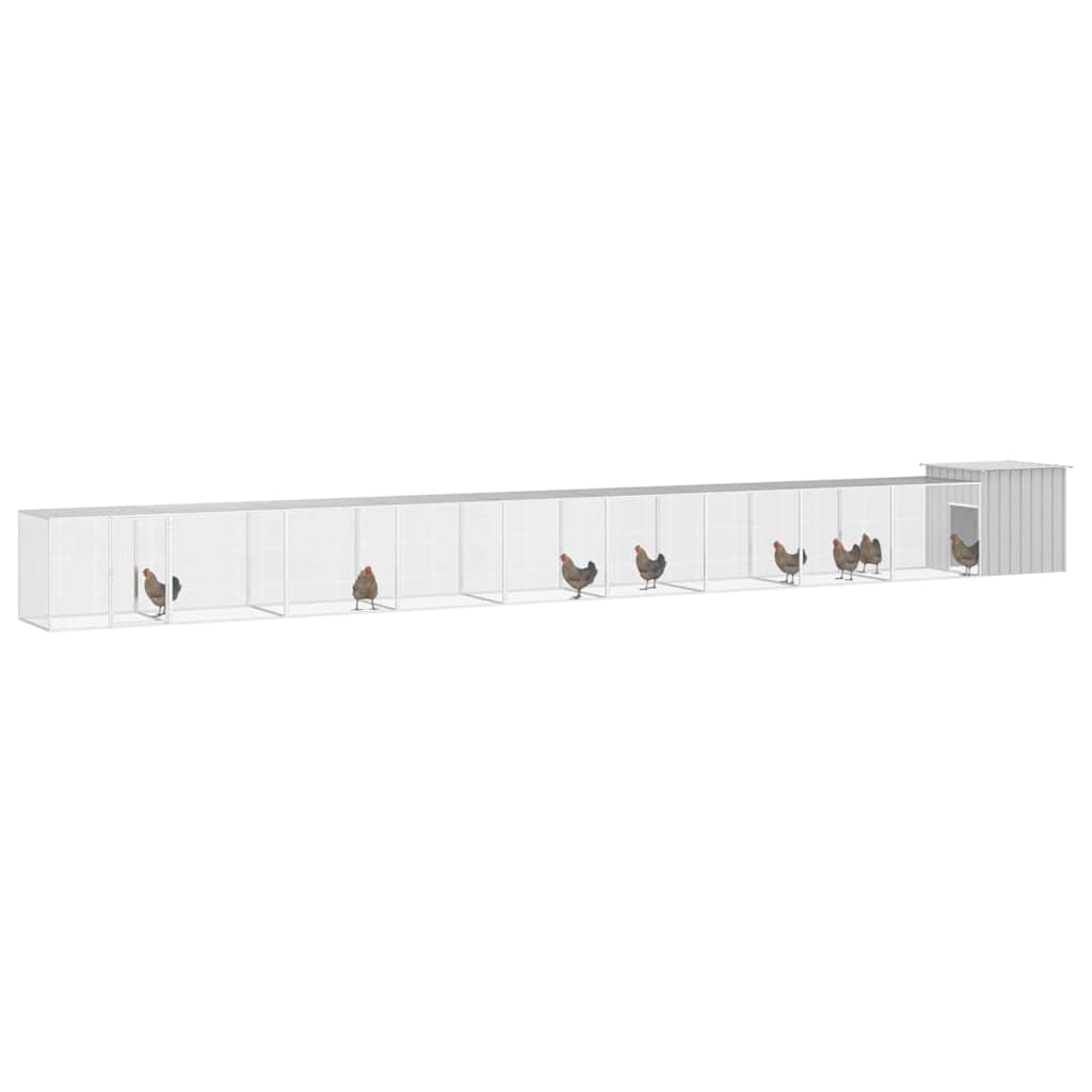 Chicken Cage Grey 1000x91x100 cm Galvanised Steel