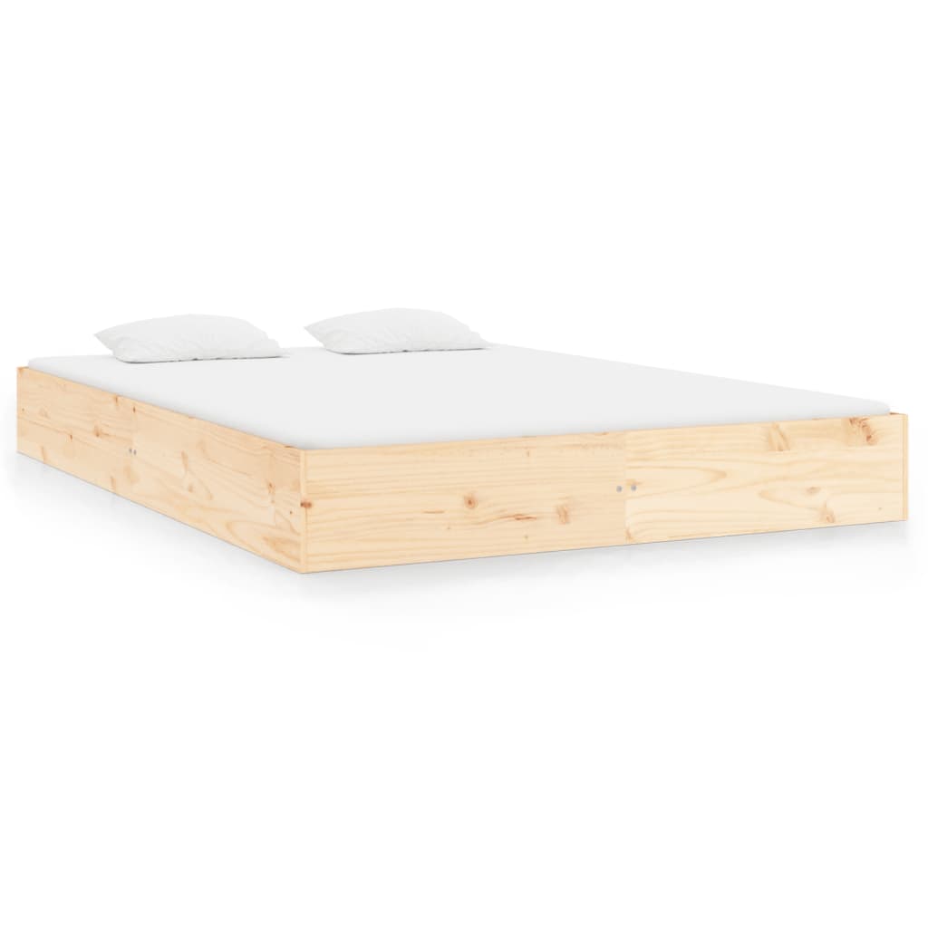 Bed Frame without Mattress Solid Wood 183x203 cm King