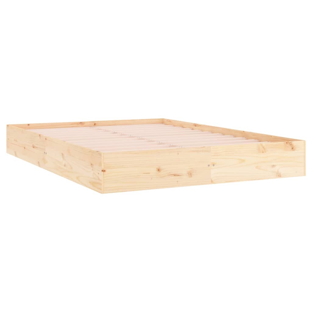 Bed Frame without Mattress Solid Wood 183x203 cm King