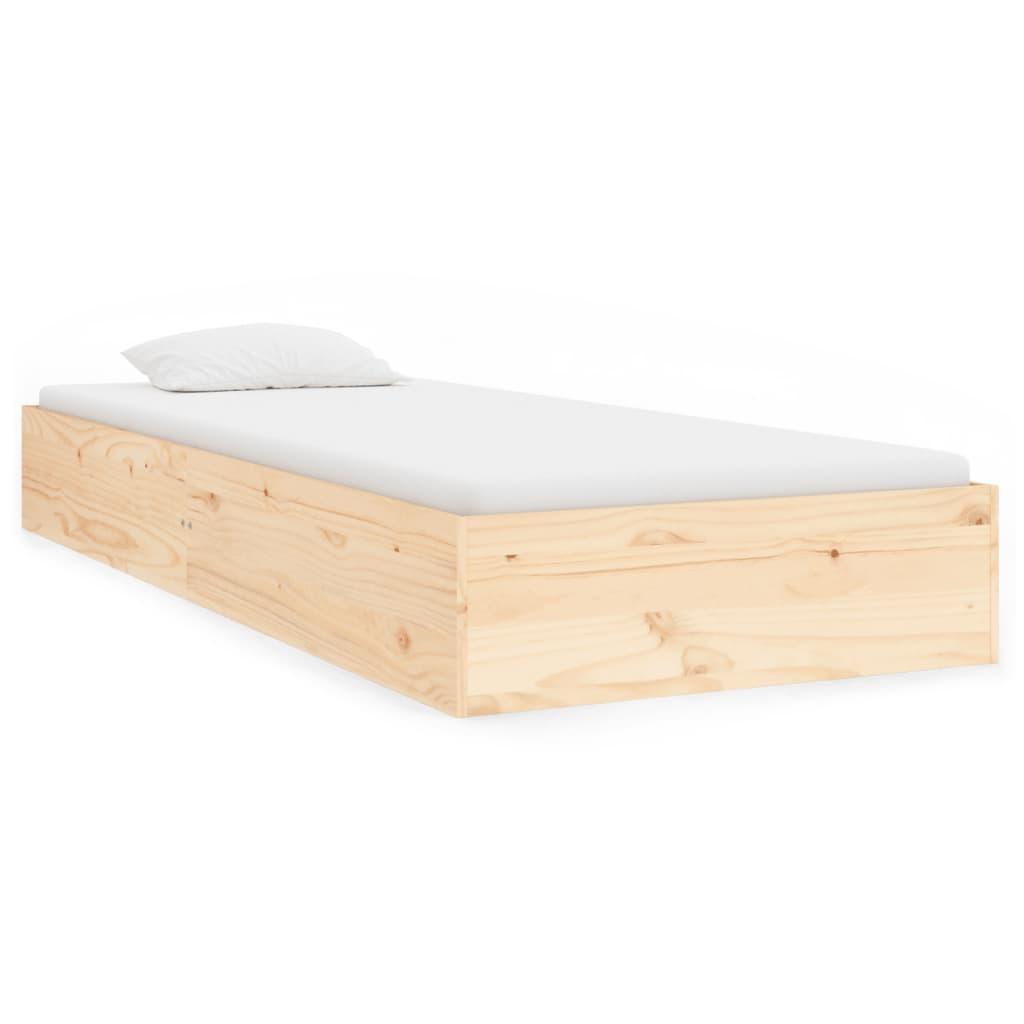 Bed Frame without Mattress Solid Wood 90x190 cm