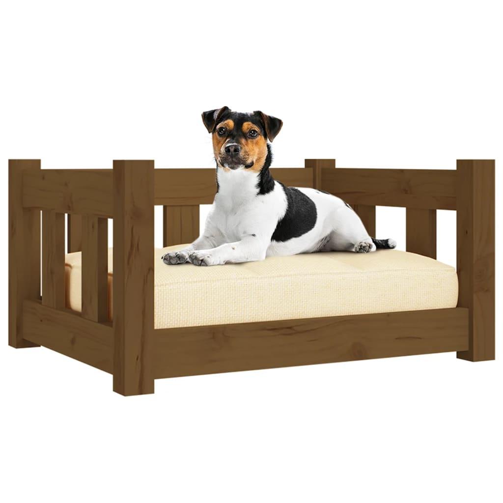 Dog Bed Honey Brown 55.5x45.5x28 cm Solid Wood Pine