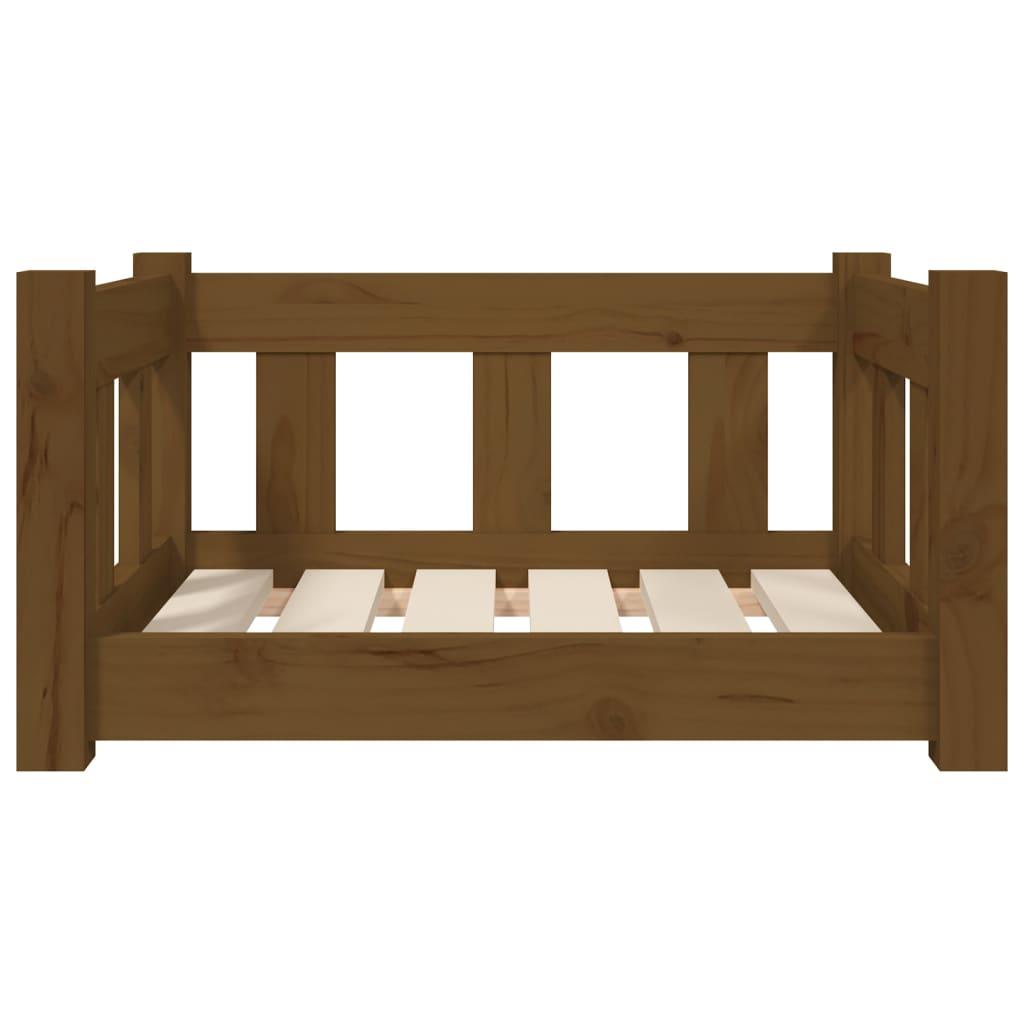 Dog Bed Honey Brown 55.5x45.5x28 cm Solid Wood Pine