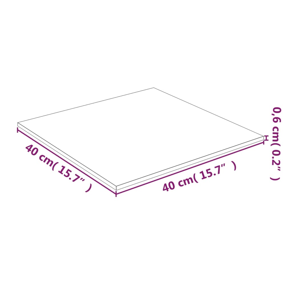 Table Top Transparent 40x40 cm Tempered Glass