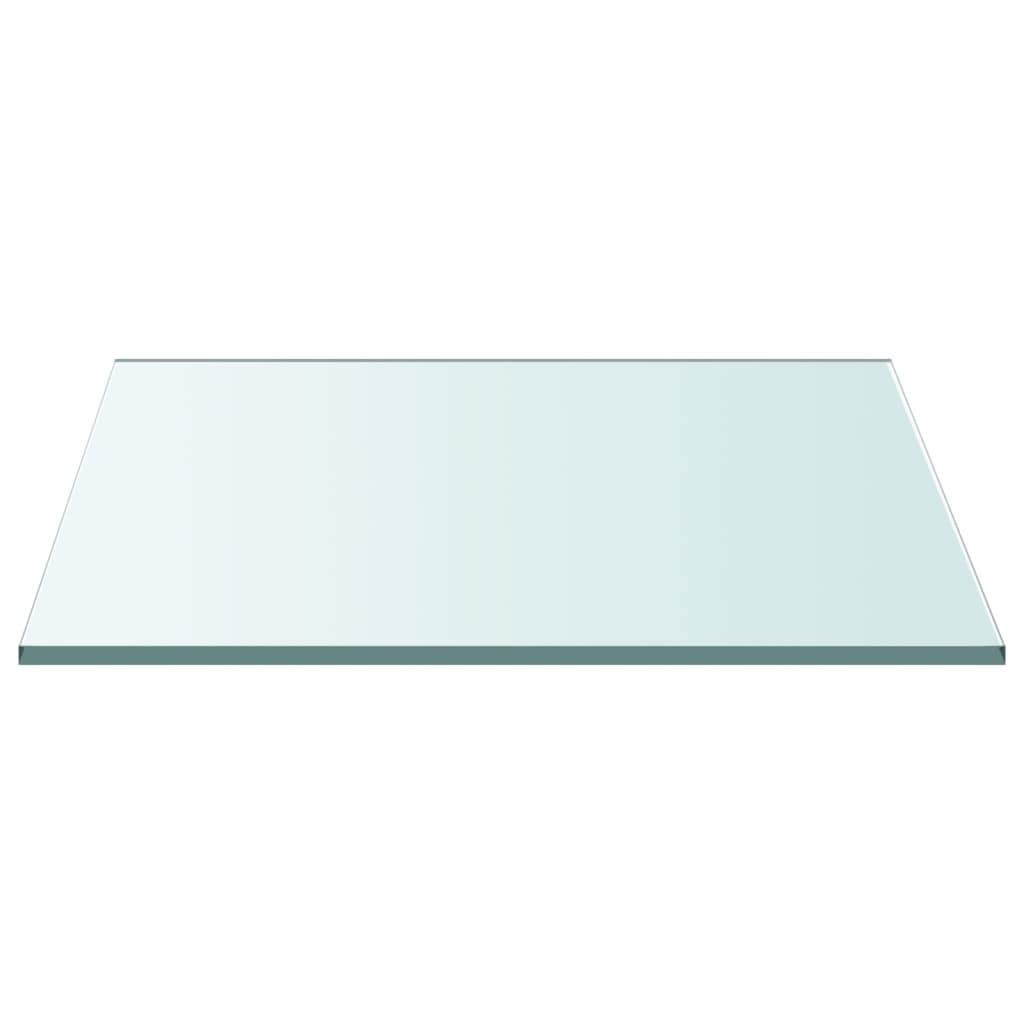 Table Top Transparent 60x60 cm Tempered Glass