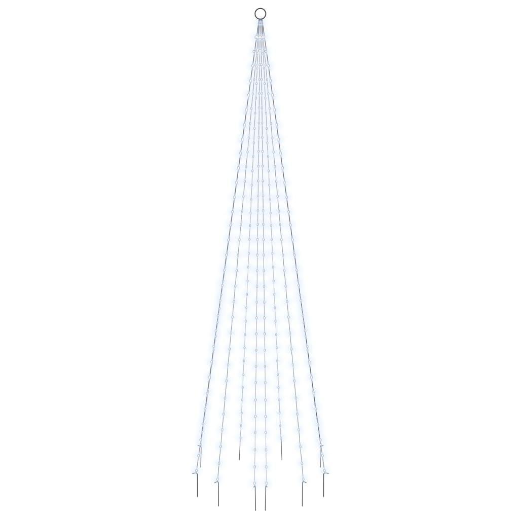 Christmas Tree on Flagpole Cold white 310 LEDs 300 cm