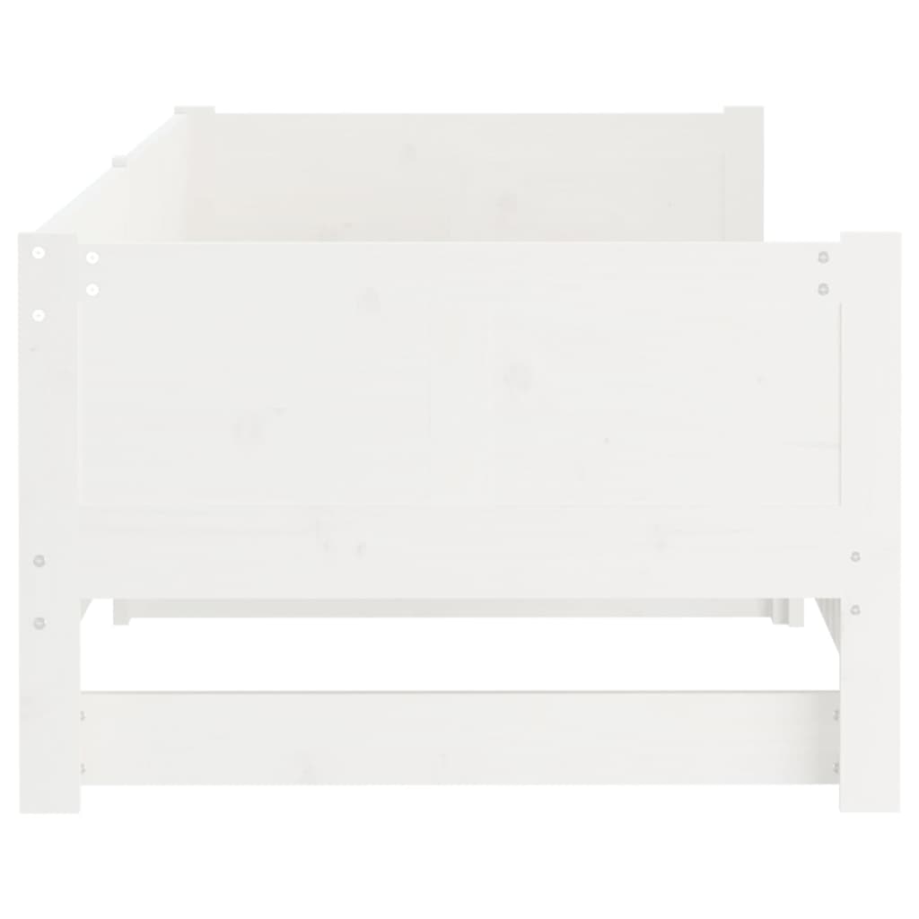 Pull-out Day Bed without Mattress White 2x(90x190) cm