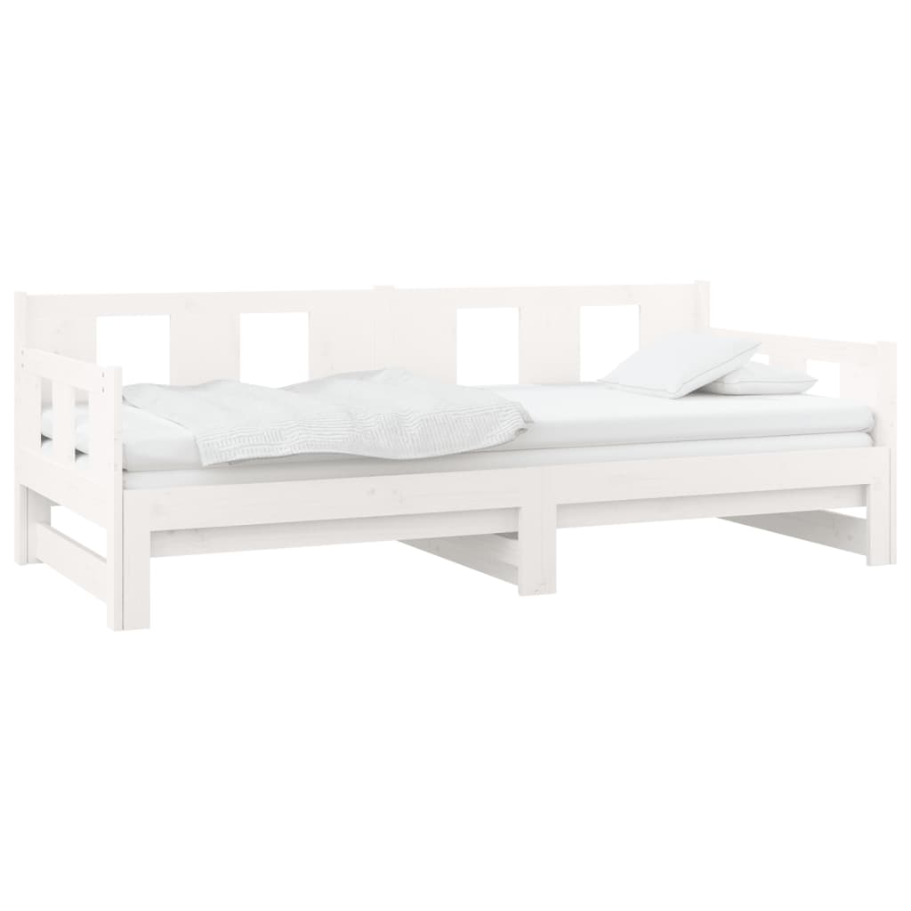 Pull-out Day Bed without Mattress White 2x(90x190) cm