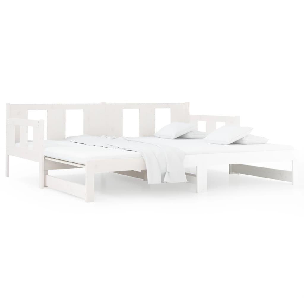 Pull-out Day Bed without Mattress White 2x(90x190) cm