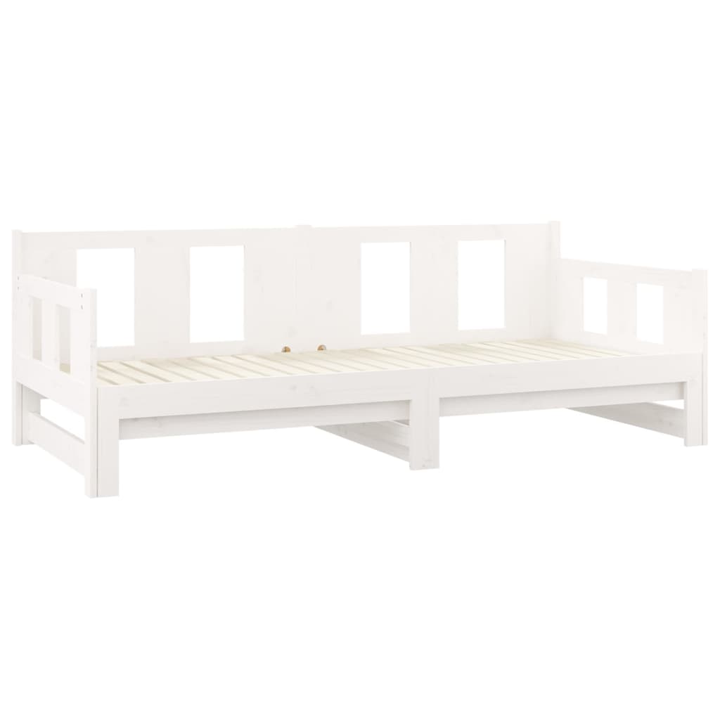 Pull-out Day Bed without Mattress White 2x(90x190) cm