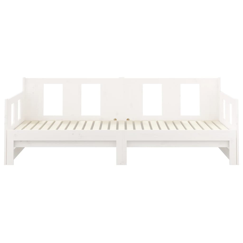 Pull-out Day Bed without Mattress White 2x(90x190) cm