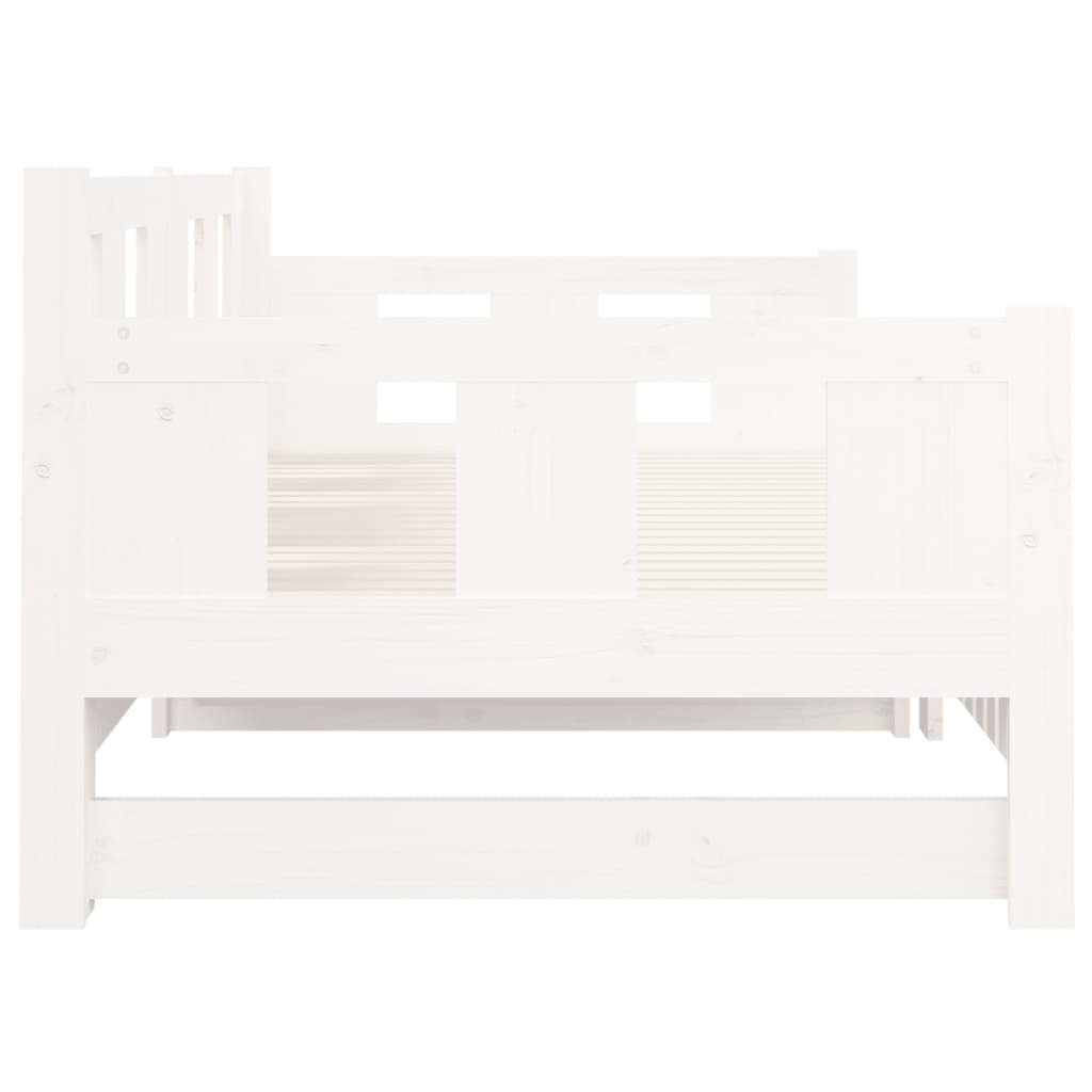 Pull-out Day Bed without Mattress White 2x(90x190) cm