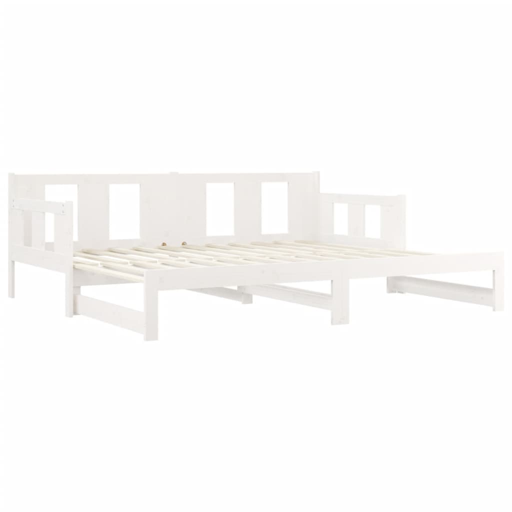 Pull-out Day Bed without Mattress White 2x(90x190) cm