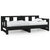 Pull-out Day Bed without Mattress Black Solid Wood Pine 2x(90x190) cm