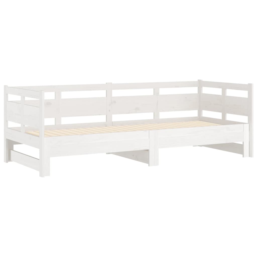 Pull-out Day Bed without Mattress White 2x(90x190) cm