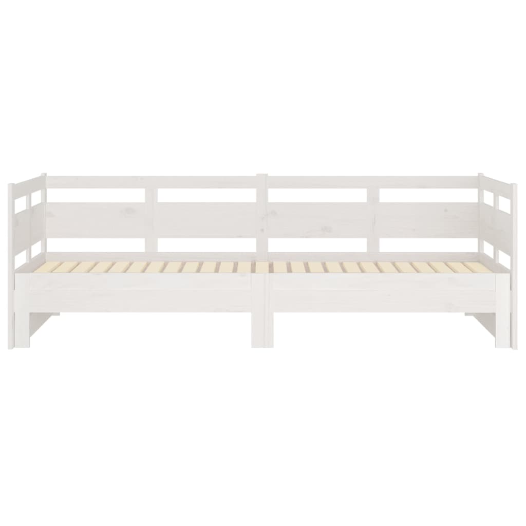 Pull-out Day Bed without Mattress White 2x(90x190) cm