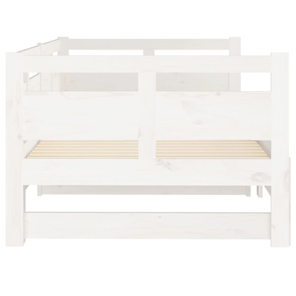 Pull-out Day Bed without Mattress White 2x(90x190) cm