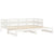 Pull-out Day Bed without Mattress White 2x(90x190) cm