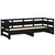 Pull-out Day Bed without Mattress Black 2x(90x190) cm