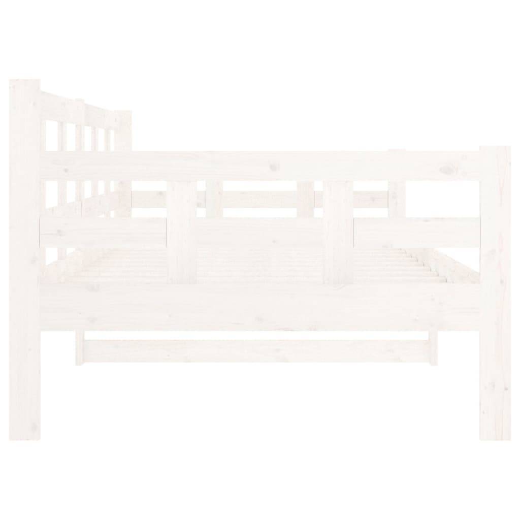 Day Bed without Mattress White Solid Wood Pine 90x190 cm