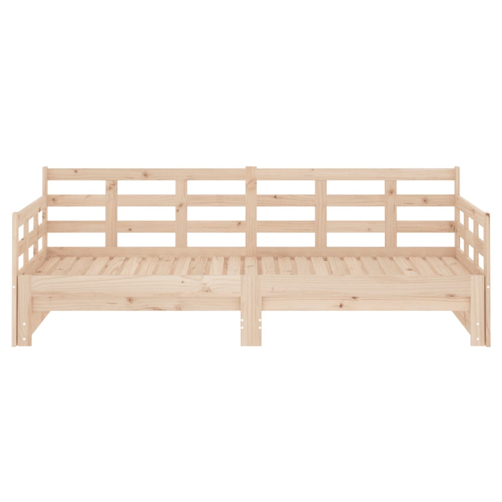 Pull-out Day Bed without Mattress Solid Wood Pine 2x(90x190) cm