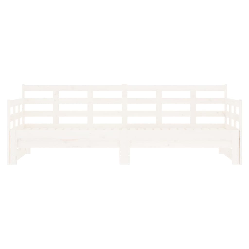 Pull-out Day Bed without Mattress White 2x(90x190) cm