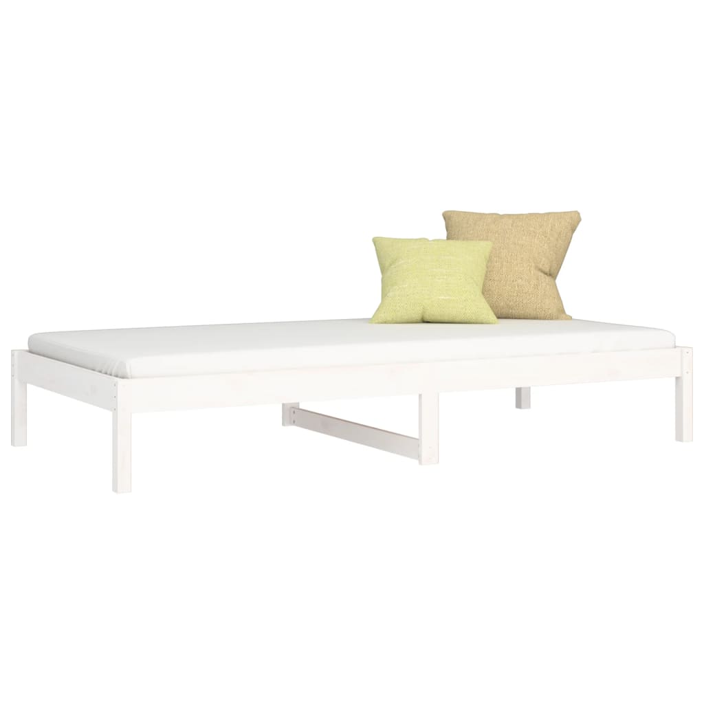 Day Bed without Mattress White 90x190 cm Solid Wood Pine