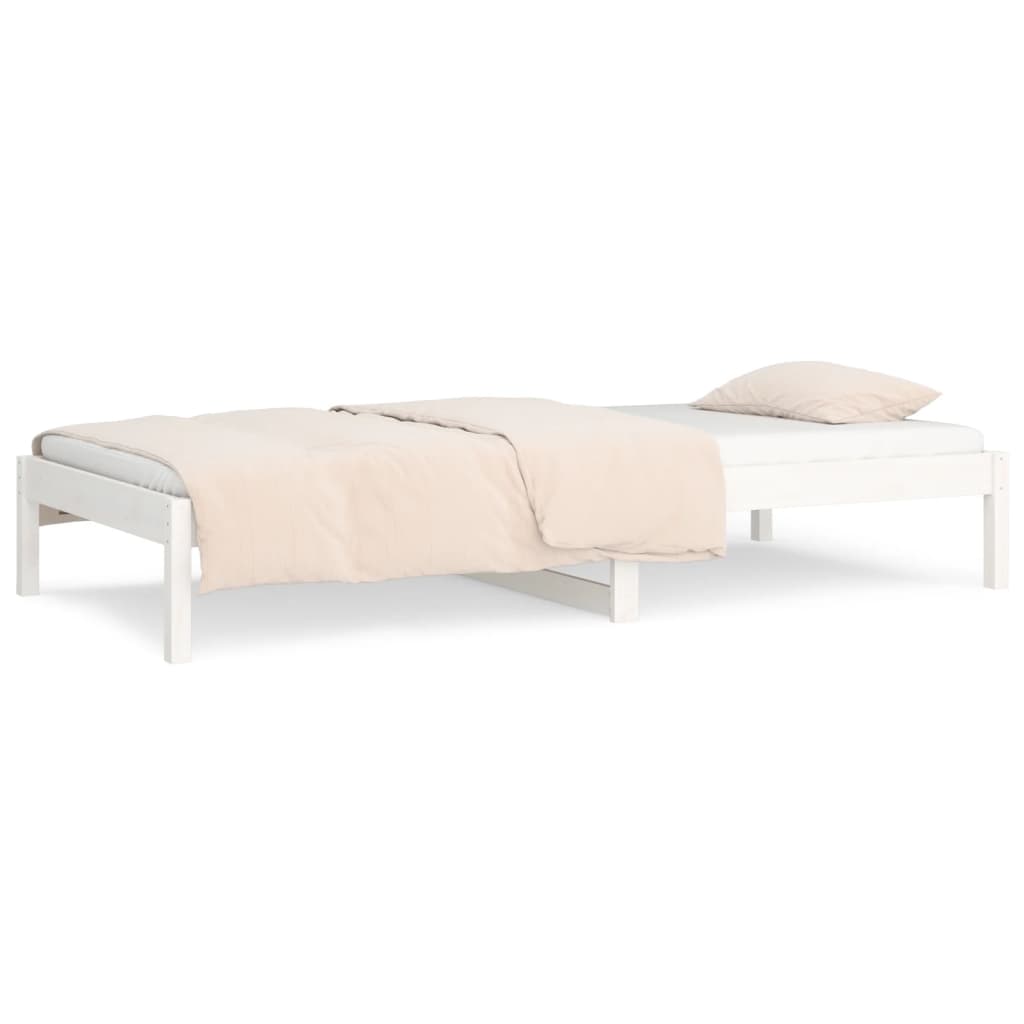 Day Bed without Mattress White 90x190 cm Solid Wood Pine