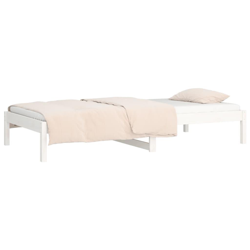 Day Bed without Mattress White 90x190 cm Solid Wood Pine