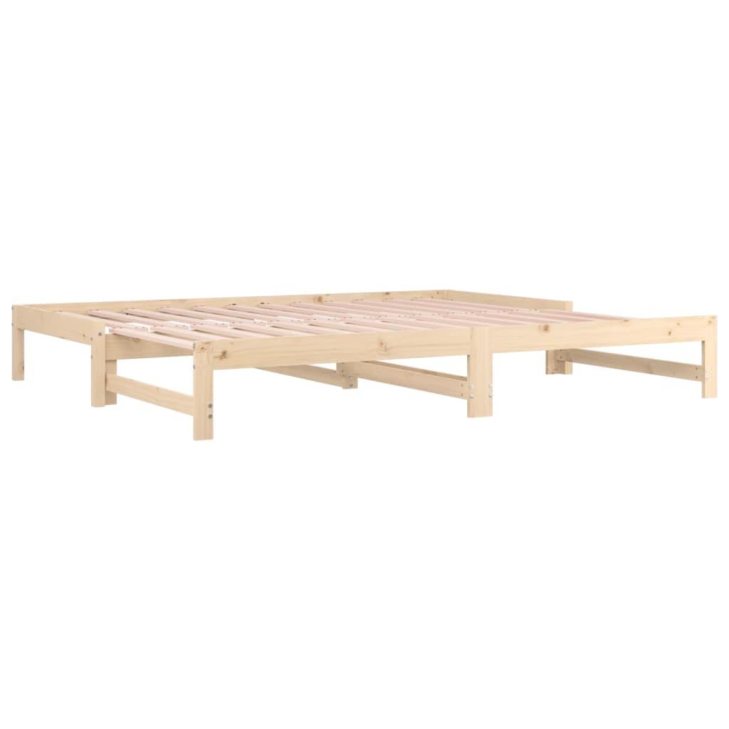 Pull-out Day Bed without Mattress 2x(90x190) cm Solid Wood Pine