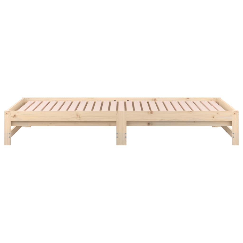 Pull-out Day Bed without Mattress 2x(90x190) cm Solid Wood Pine