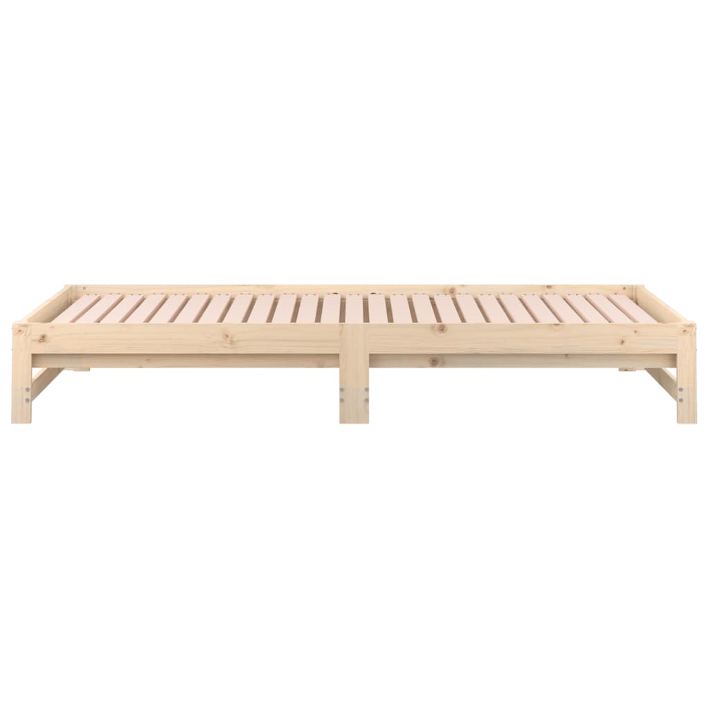 Pull-out Day Bed without Mattress 2x(90x190) cm Solid Wood Pine