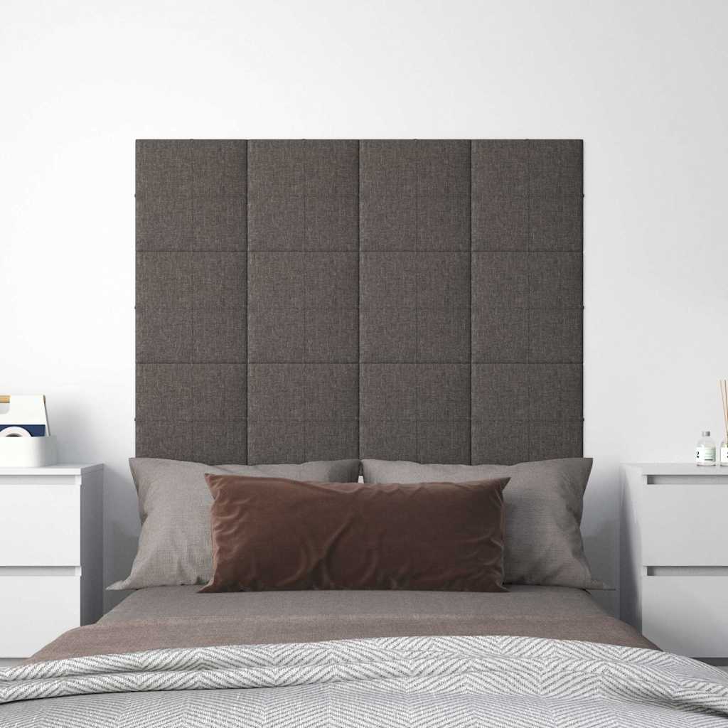 Wall Panels 12 pcs Dark Grey 30x30 cm Fabric 1,08 m²