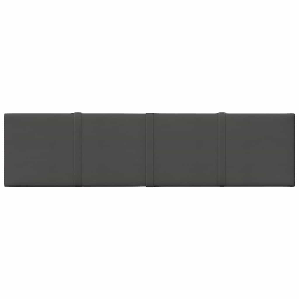 Wall Panels 12 pcs Dark Grey 60x15 cm Fabric 1.08 m²